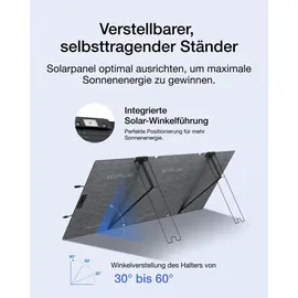 EcoFlow EF ECOFLOW Tragbare Powerstation RIVER 2 MAX mit 160W faltbare solar panel