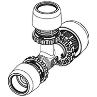 TECE logo-Ax T-Stück reduziert Dimension 25x16x20mm, Siliziumbronze