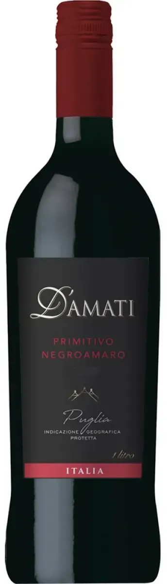 D'Amati Primitivo Negroamaro Rotwein halbtrocken 1 l | 2024