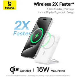 Baseus PicoGo (5000 mAh, 18.50 Wh), Powerbank, Weiss