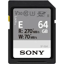 Sony SDXC-Karte 64 GB Cl10 UHS-II U3 V30 270/70MB/s