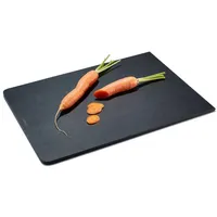Continenta Frühstücksbrettchen Holzfiberlaminat 1-tlg. 20 x 30 cm Schwarz