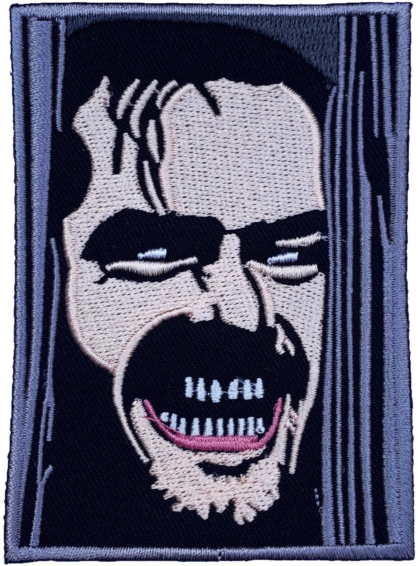 The Shining bestickter Flicken zum Aufnähen / Aufbügeln, Horrorfilm, Souvenir, Jack Nicholson, Here's Johnny