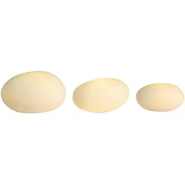 räder LED Lichtkieselstein Set 3 Stück, 7 x 4 cm, 9,5 x 4,5 cm, 11 x 6 cm