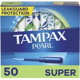 Tampax Plastic Super Absorbency Tampons - Unscented - 50 Ct