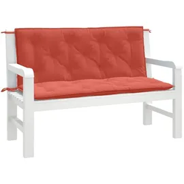 vidaXL Gartenbank-Auflagen 120 x 50 x 7 cm rot 2 St.