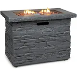 Blumfeldt Anafi Gas-Feuerstelle, Heizstrahler Gas mit 40.000BTU/13kW, Abdeckung, Edelstahlbrenner, Heizstrahler & Feuerstellen,