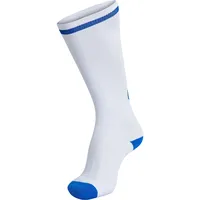 hummel Unisex Elite Indoor High Socken, Weiß/True Blau, 46 EU