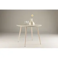 BOURGH Esstisch PLAZA Esszimmertisch ⌀100x75 rund - Dining Table in whitewash weiß