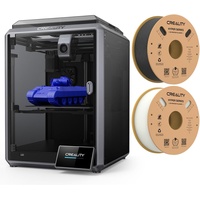 Creality K1 3D-Drucker, 600 mm/s Druckgeschwindigkeit+ 1KG Schwarz Hyper PLA Filament + 1KG Weiss Hyper PLA Filament