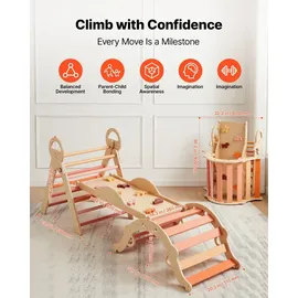 Vevor Kletterbogen 9-in-1 Kletterspielzeug Orange