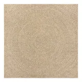 vidaXL Teppich ZIZUR 120x120 cm Jute-Optik Indoor und Outdoor