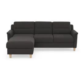 sit&more Ecksofa SIT & MORE "Farö L-Form", grau (fango), B:234cm H:90cm T:168cm, Sofas, Ecksofa, inklusive Federkern, wahlweise mit Bettfunktion und Bettkasten
