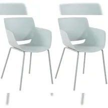 CLP Gartenstuhl Alpena 2er Set 59 x 59 x 108 cm türkis