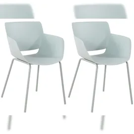 CLP Gartenstuhl Alpena 2er Set 59 x 59 x 108 cm türkis