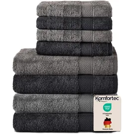 Komfortec Handtuchset 8-tlg. schwarz