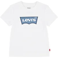Levi's T-Shirt LEVI'S KIDS "LVN MY FIRST BATWING TEE", Jungen, Gr. 14 (164), weiß (hellweiß), Jersey, Obermaterial: 100% Baumwolle, bestickt, regular fit normal, Rundhals, gerader Abschluss, Shirts T-Shirt, mit Logo Stickerei