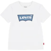 Levi's T-Shirt LEVI'S KIDS "LVN MY FIRST BATWING TEE", Jungen, Gr. 14 (164), weiß (hellweiß), Jersey, Obermaterial: 100% Baumwolle, bestickt, regular fit normal, Rundhals, gerader Abschluss, Shirts T-Shirt, mit Logo Stickerei