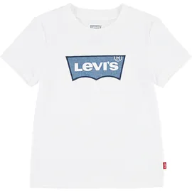 Levi's T-Shirt LEVI'S KIDS "LVN MY FIRST BATWING TEE", Jungen, Gr. 14 (164), weiß (hellweiß), Jersey, Obermaterial: 100% Baumwolle, bestickt, regular fit normal, Rundhals, gerader Abschluss, Shirts T-Shirt, mit Logo Stickerei