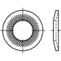 alstertaler schrauben & präzisionsteile Sperrkantscheiben 12 mm 32,3 mm 100 Stück