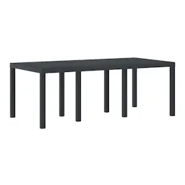 vidaXL Garten Esszimmer Set mit Kissen Anthrazit Polt Rattan - Grau