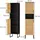 Vicco Vayra Badschrank 35 x 145 cm Bambus/Schwarz MDF