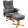 Homcom Relaxsessel Massagesessel Kunstleder 86 x 99 x 80 cm Dunkelgrau mit Hocker