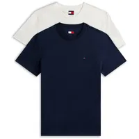 Tommy Hilfiger Tommy Jeans Rundhalsshirt TJM XSLIM 2PACK JERSEY TEE EXT (Packung, 2er-Pack) Logostickerei, 2Pack bunt XXL (54)
