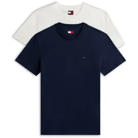 Tommy Hilfiger Tommy Jeans Rundhalsshirt TJM XSLIM 2PACK JERSEY TEE EXT (Packung, 2er-Pack) Logostickerei, 2Pack bunt XXL (54)