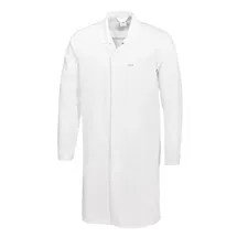 BP 1673-500-21-3XLl Unisex-Mantel, 1/1 Ärmel mit verstellbarem Schlitz an der Manschette, 210,00 g/m2 Stoffmischung, weiß,
