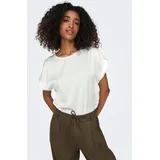Only ONLLIEKE S/S SATIN MIX TOP Kurzarmshirt Weiß L