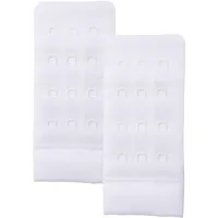 Skin Wrap Accessories BH Verlängerung 2er-Set BH Verschluss Erweiterung Bra Extender BH Verschluss Verlängerung 1er, 2er oder 3er Haken in Schwarz Weiß Haut - Einheitsgröße