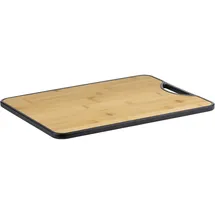 Alpina Doppelseitiges Schneidebrett Bambus/Kunststoff 1-tlg. 38 x 28 cm Braun/Weiß