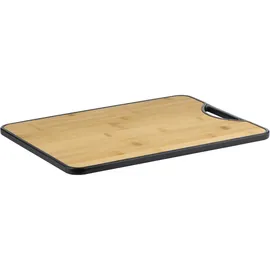 Alpina Doppelseitiges Schneidebrett Bambus/Kunststoff 1-tlg. 38 x 28 cm Braun/Weiß