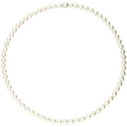 Perlenkette VIVANCE "Akoyaperlen", beige (naturweiß), Halsketten, Damen, Perlen