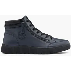 Leder Komfort Schnürer - Damen - blau