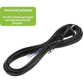 Staubsaugerladen.de Ihr Partner für Geräte und Zubehör Ersatzkabel Universal Staubsauger Anschlusskabel 6 m Schwarz