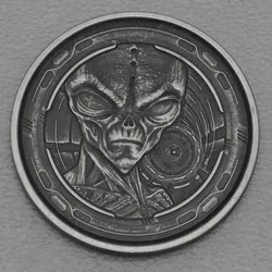 Silbermünze 1oz Alien 2022 (AF) (Ghana)