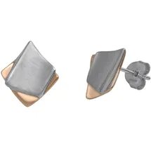Celesta Ohrstecker CELESTA Silber 925 zweifarbig satiniert und glänzend one-size