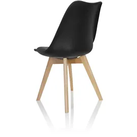 HJH Office Stühle, SCANDI Kunststoff Schwarz