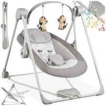 Tectake Babyschaukel Dogs Klappbar Truespeed Technologie Mit 5 Geschwindigkeitsstufen Timerfunktion Mit Drei Zeiteinstellungen und Abschaltautomatik