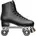 Rollers Quad Skates Schwarz 38