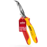 Wiha Flachrundzange Professional electric mit Schneide I ca. 40° gebogene Form I VDE geprüft I Radiozange I 200 mm Elektrikerzange (27425)