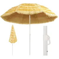 vidaXL Strandschirm Ø 245 cm Braun