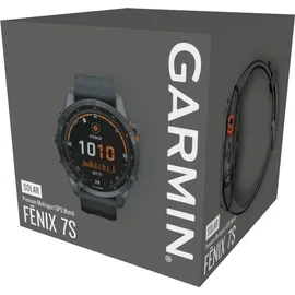 Garmin Fenix 7S Solar schiefergrau mit schwarzem Armband