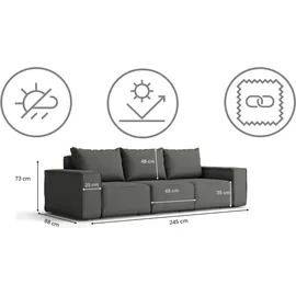 kaiser möbel Sonne Exclusicve Loungeset grau