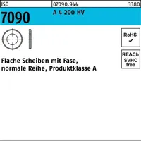 Hörger & Geßler Unterlegscheibe ISO 7090 Fase 16 A 4 200 HV 100 Stück