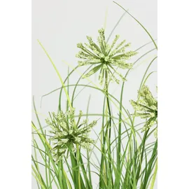 I.GE.A. Kunstpflanze Grasbusch im Topf Gras, I.GE.A., Höhe 32 cm, 2er Set Gräser Kunstgras Dekogras Grünpflanze Pflanze Kunstblume grün
