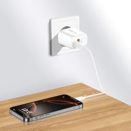 TECH-PROTECT NCA30 30W USB-A / USB-C + USB-C / Lightning Cable 100cm - White