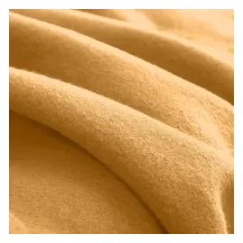 Wometo 2er Set Polar Fleecedecke oekoTex 130x160 ca. 400g mit Anti-Pilling und Kettelrand gelb senfgelb